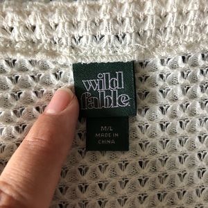 M/L Wild Fable from Target, Ivory waffle cardigan